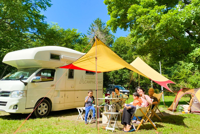 家族でキャンプ